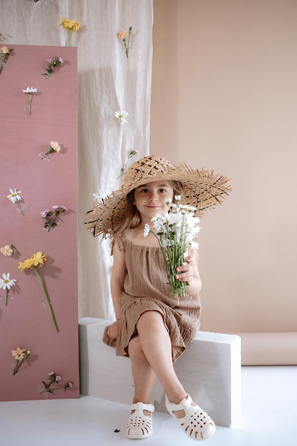 Babybek-Kahverengi Müslin Elbise-Çocuk Elbise & Tulum-2-Milagron.com