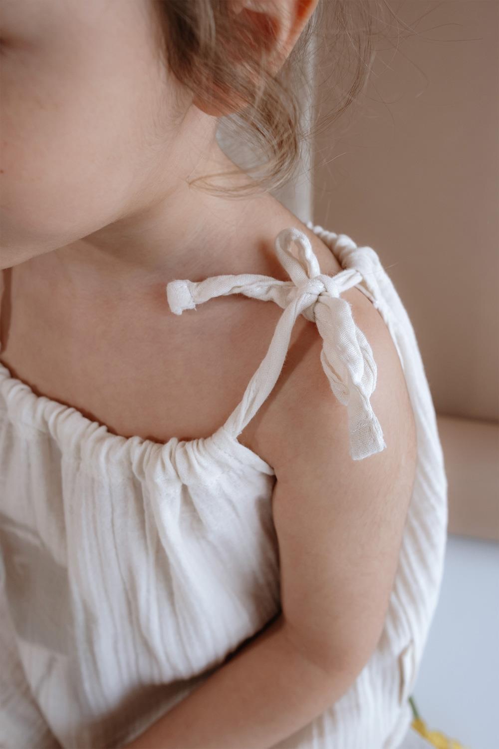 Babybek-Krem Müslin Elbise-Çocuk Elbise & Tulum-5-Milagron.com