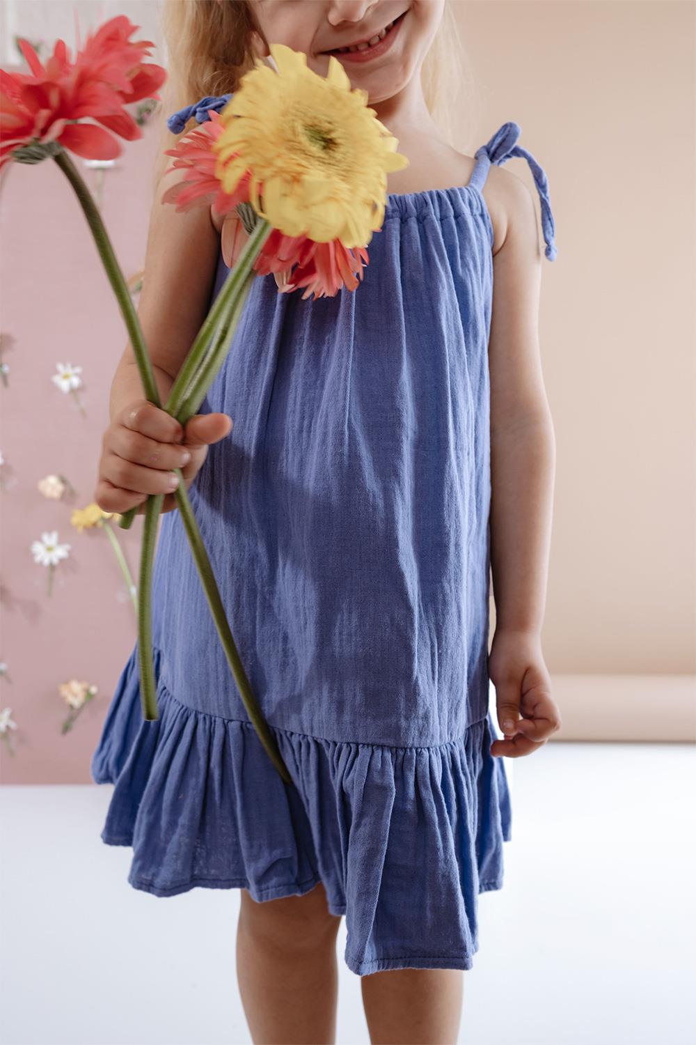 Babybek-Menekşe Müslin Elbise-Çocuk Elbise & Tulum-2-Milagron.com