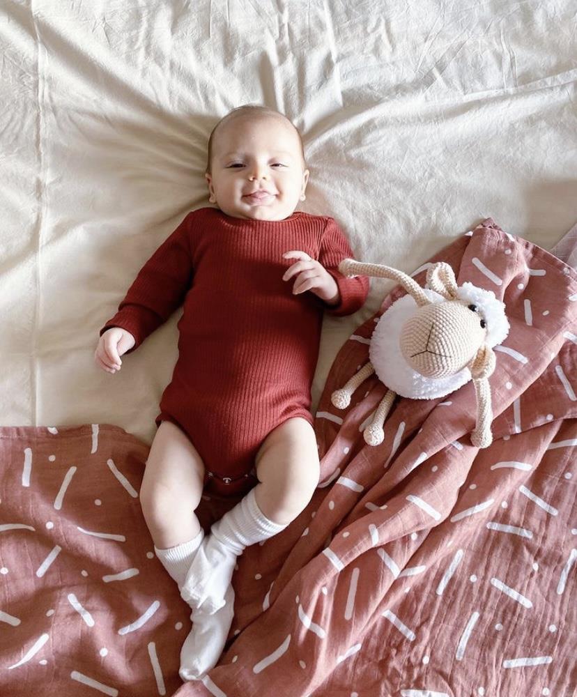 Babybek-Minimal Tarçın Müslin Örtü-Müslin Örtü-1-Milagron.com