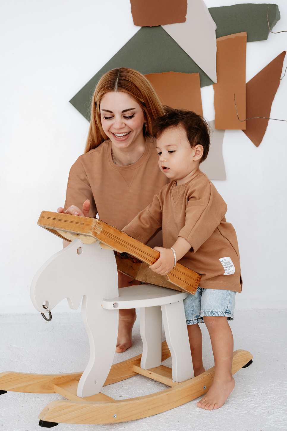 Babybek-Premium Kadın Oversize Kahverengi T Shirt-T-Shirts-3-Milagron.com