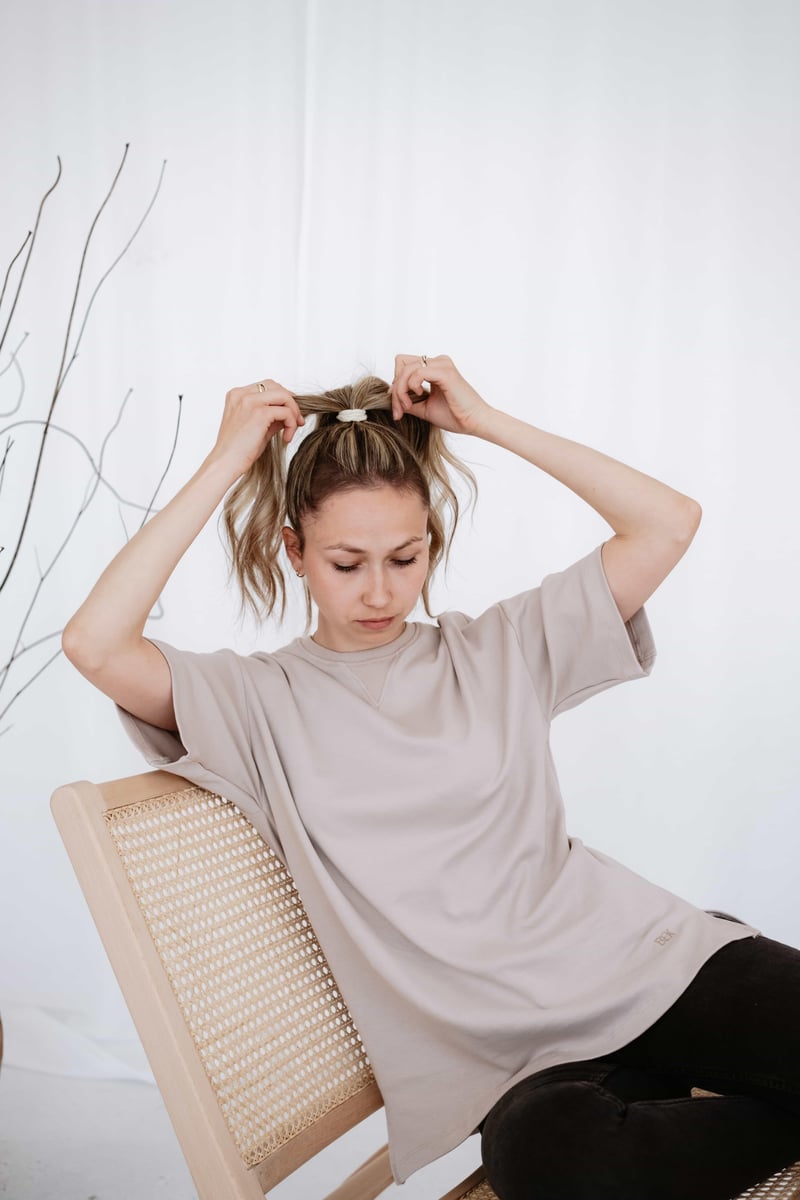 Babybek-Premium Kadın Oversize Vizon T Shirt-T-Shirts-1-Milagron.com