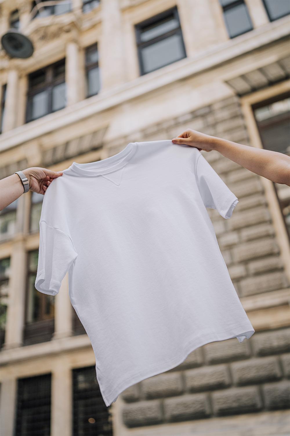 Babybek-Premium Oversize Kadın Beyaz T Shirt-T-Shirts-3-Milagron.com