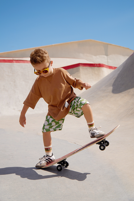 Babybek-Premium Oversize Unisex Çocuk Kahverengi T Shirt-T-Shirts-2-Milagron.com