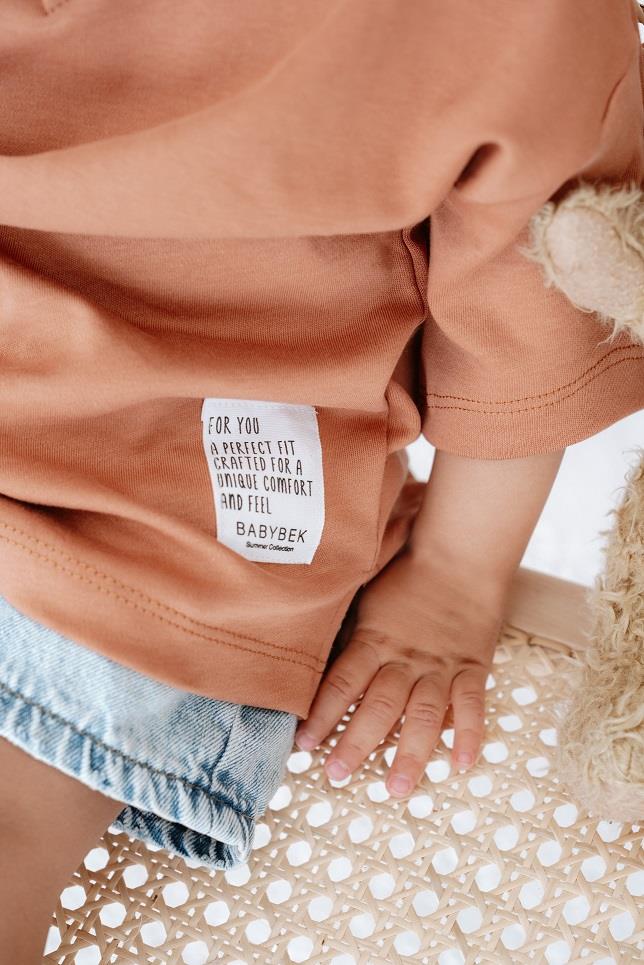 Babybek-Premium Oversize Unisex Çocuk Kiremit T Shirt-T-Shirts-7-Milagron.com