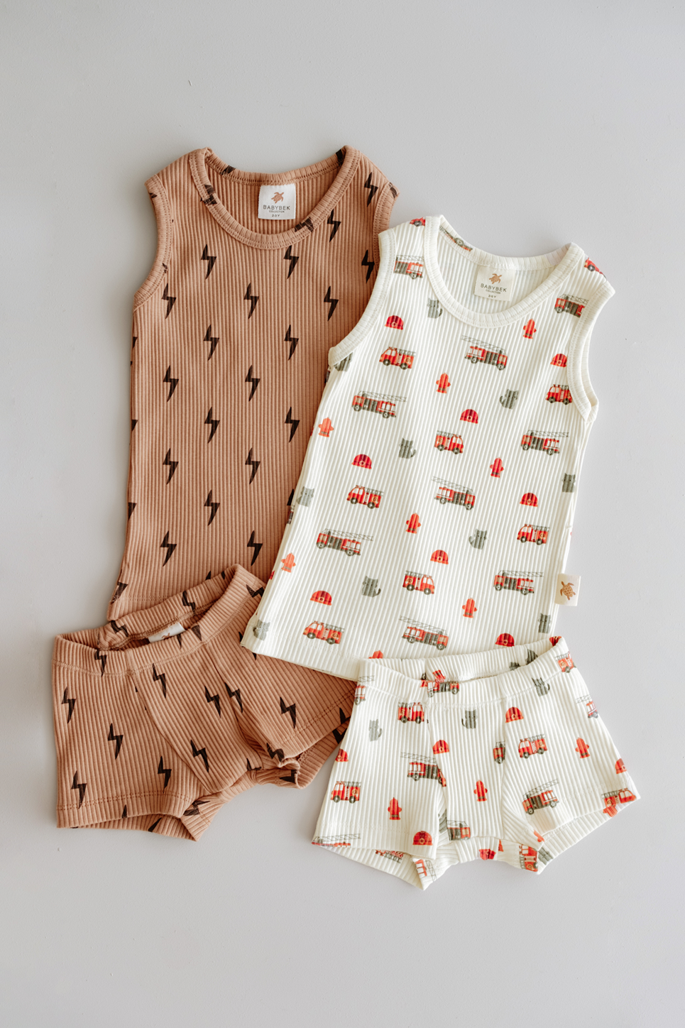 Babybek-Premium Pamuklu İkili Şortlu Desenli Takım Erkek Çocuk İç Çamaşırı-Külot-1-Milagron.com