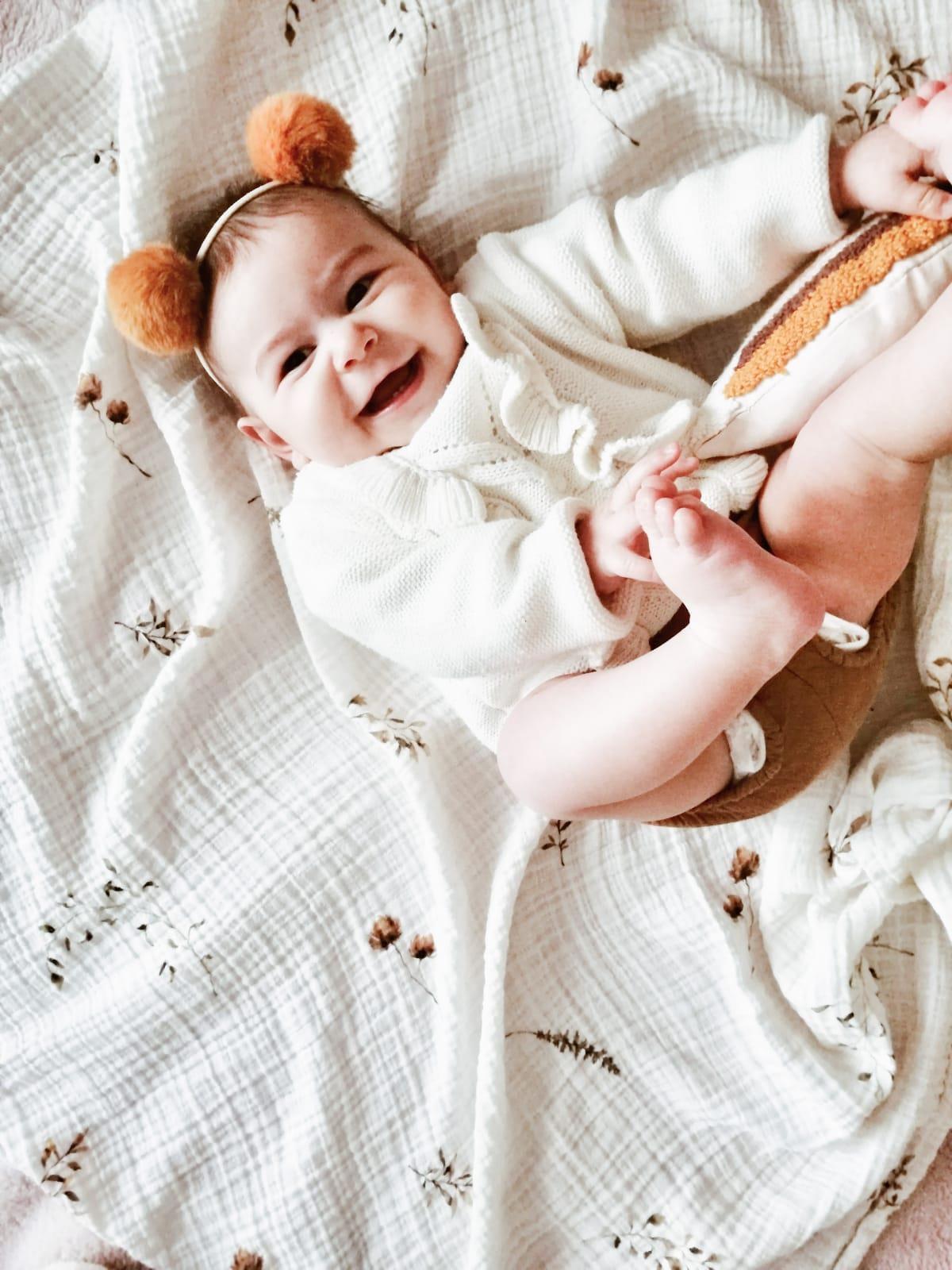 Babybek-Spring Organik Müslin Örtü 120x120-Pike-1-Milagron.com