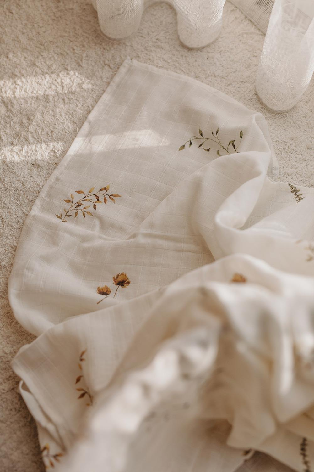 Babybek-Spring Organik Müslin Örtü 120x120-Pike-5-Milagron.com