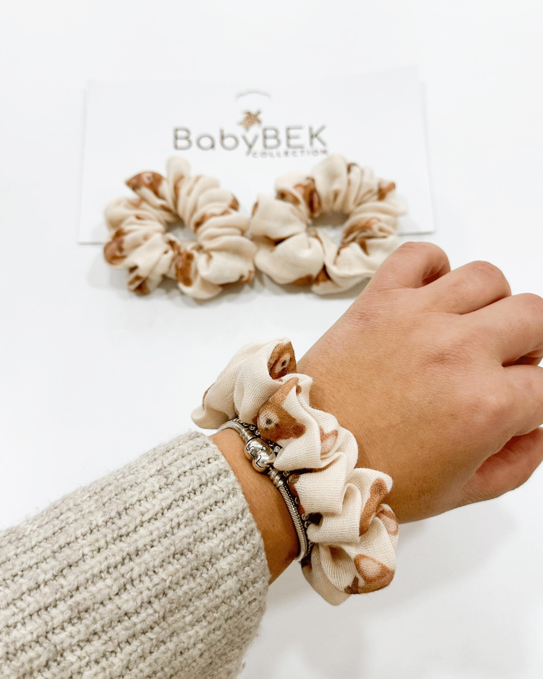 Babybek-Teddy Müslin Saç Tokası 2'li Set-Toka-2-Milagron.com