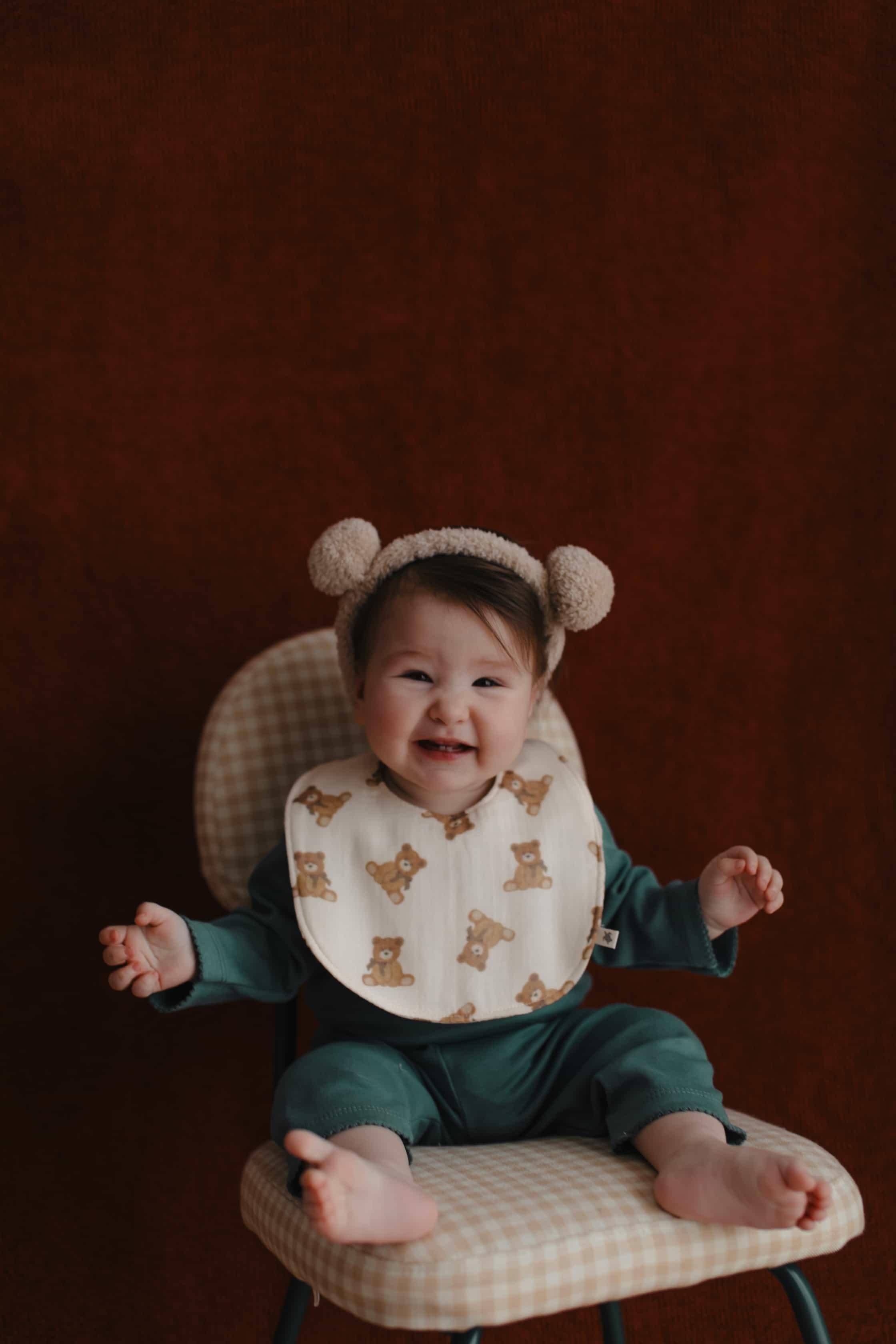 Babybek-Teddy Sıvı Geçi̇rmez Önlük-Mama Önlüğü-1-Milagron.com