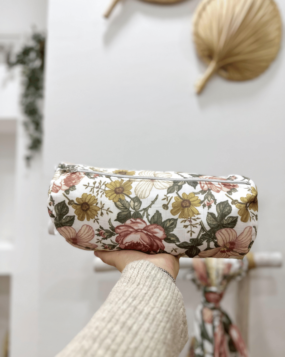 Babybek-Vintage Rose Müslin Çanta-Bebek Bakım Çantası-2-Milagron.com