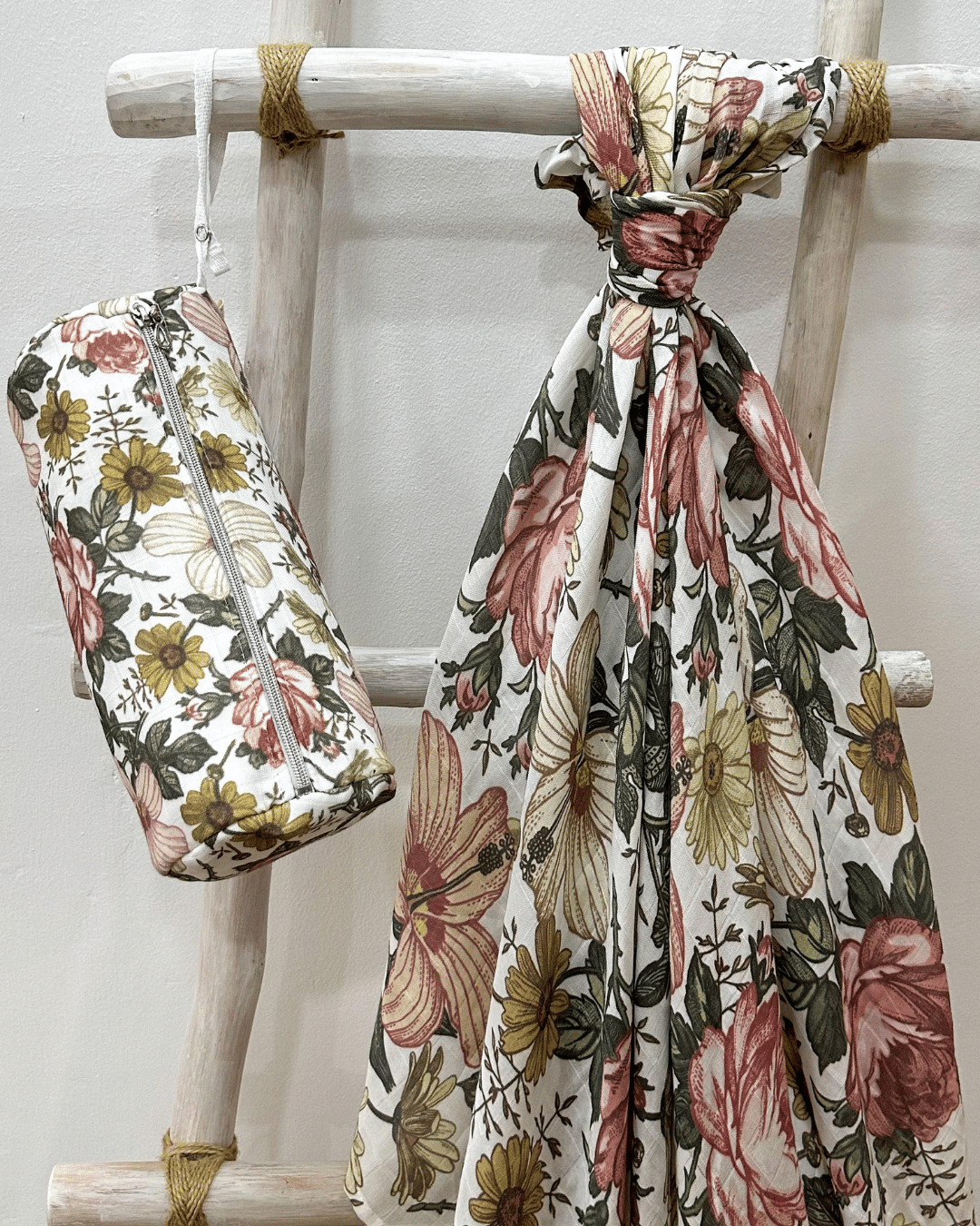 Babybek-Vintage Rose Müslin Çanta-Bebek Bakım Çantası-4-Milagron.com