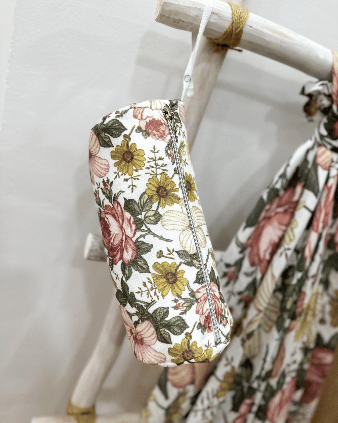 Babybek-Vintage Rose Müslin Çanta-Bebek Bakım Çantası-5-Milagron.com