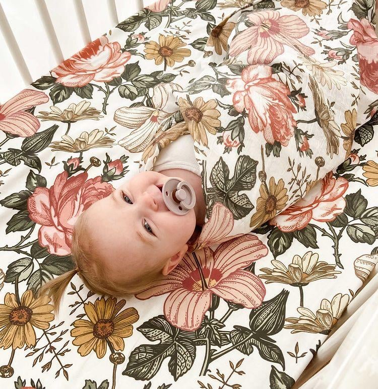 Babybek-Vintage Rose Müslin Örtü-Pike-2-Milagron.com