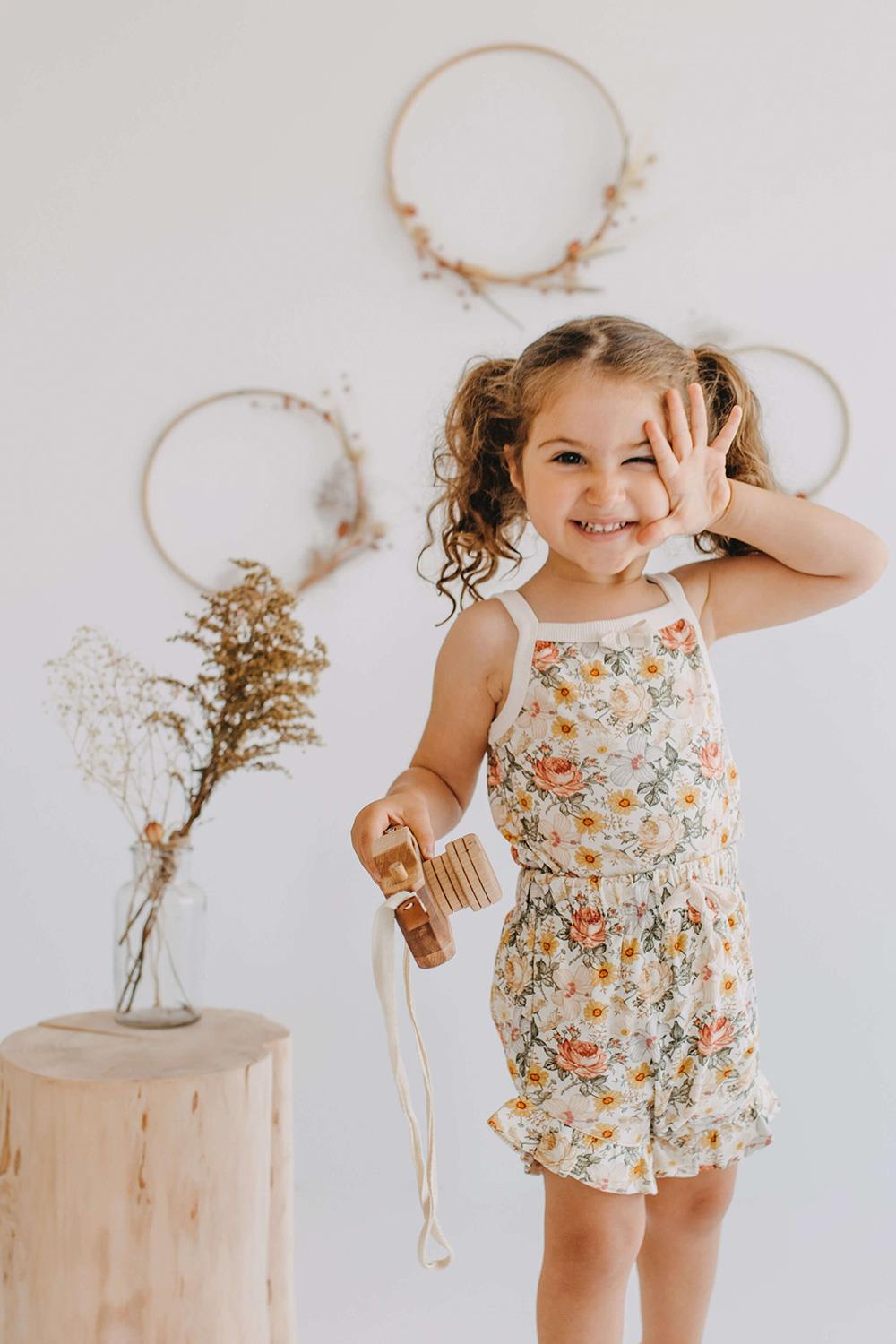 Babybek-Vintage Rose Şortlu Takım-Alt - Üst Takım-1-Milagron.com