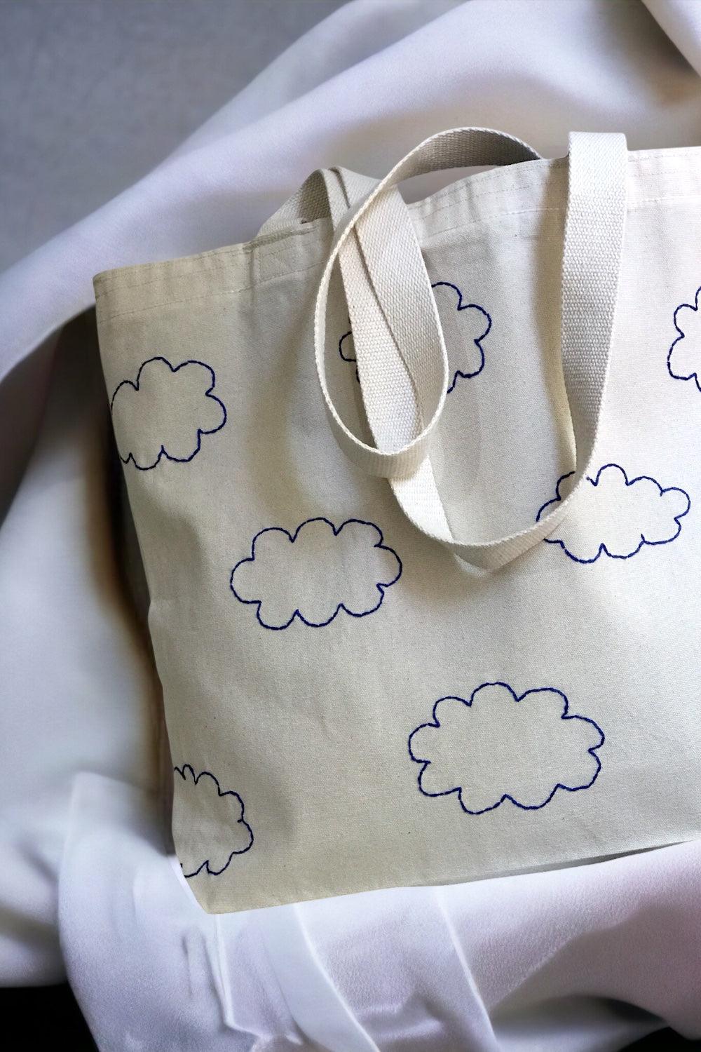 Bael İstanbul-Clouds Large Tote Bag-Omuz Çantası-2-Milagron.com