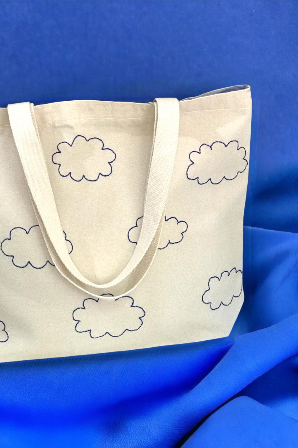 Bael İstanbul-Clouds Large Tote Bag-Omuz Çantası-3-Milagron.com