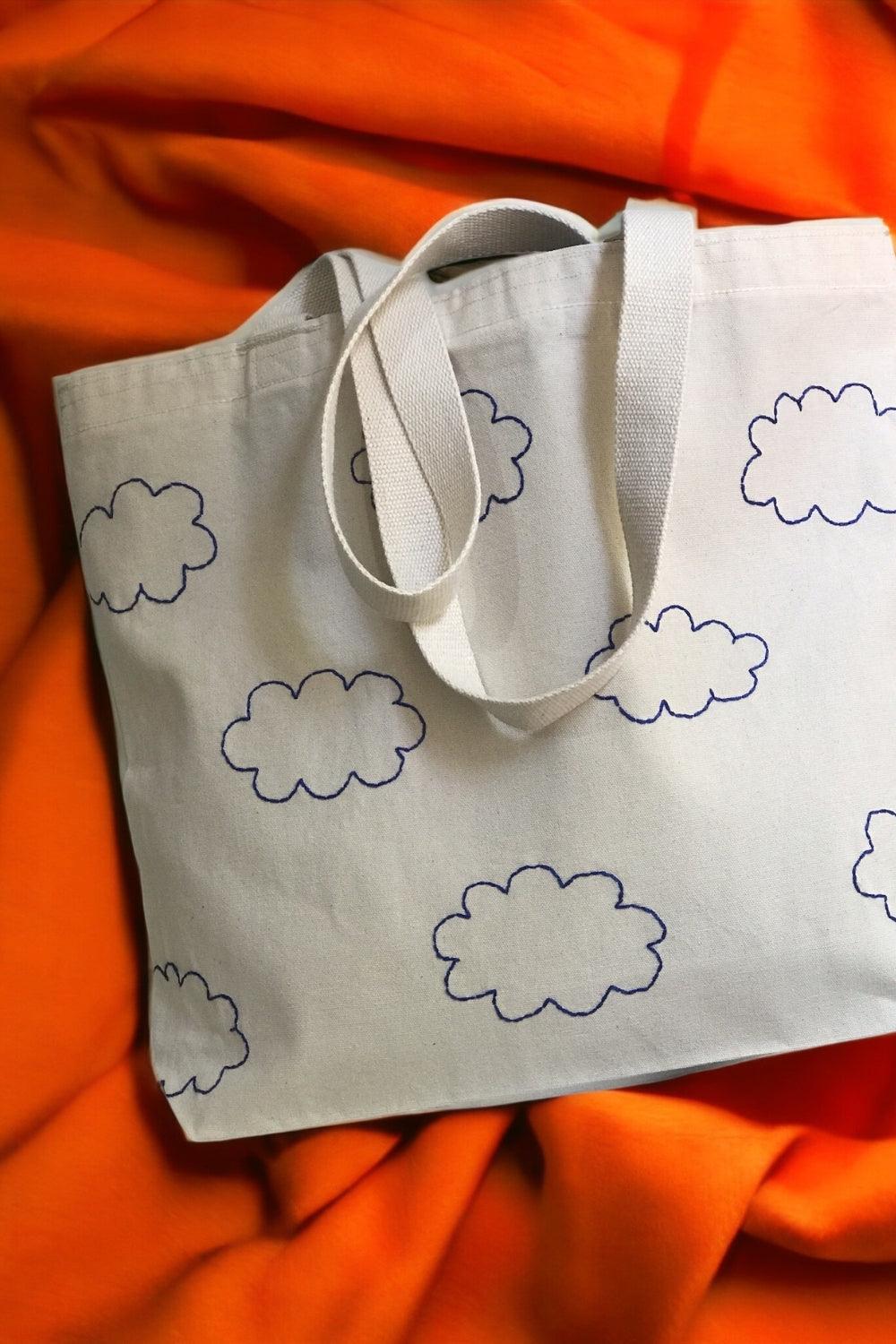 Bael İstanbul-Clouds Large Tote Bag-Omuz Çantası-5-Milagron.com