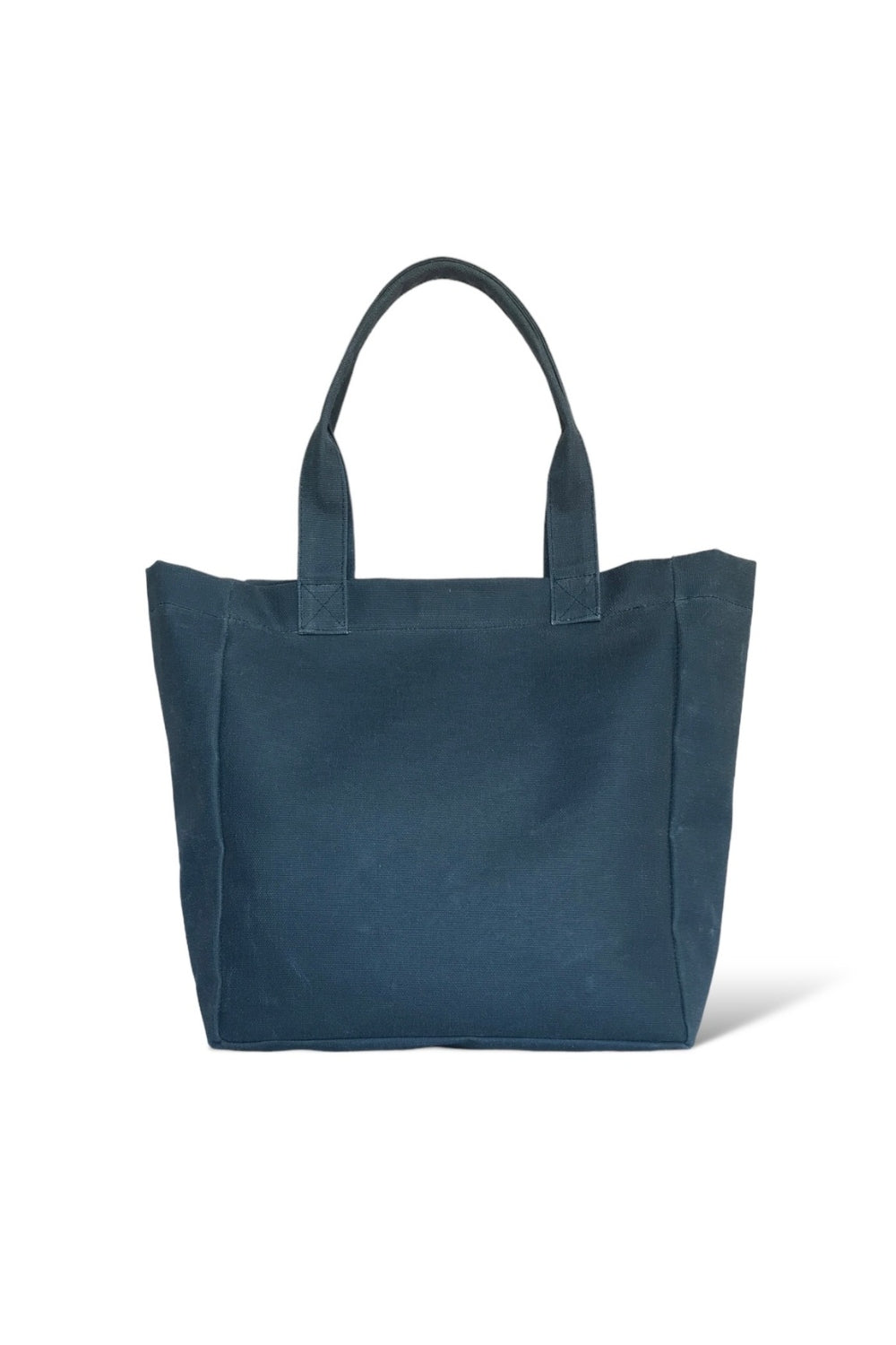 Bael İstanbul-Denim Blue Oversize Waxed Tote Bag-Omuz Çantası-2-Milagron.com