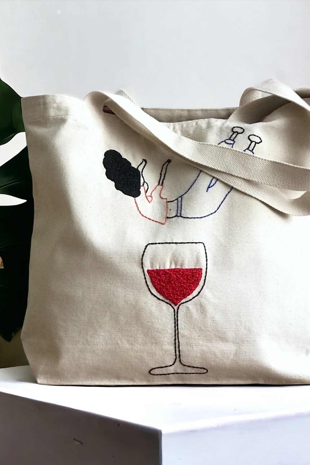 Bael İstanbul-Falling Into Wine Large Tote Bag-Omuz Çantası-1-Milagron.com