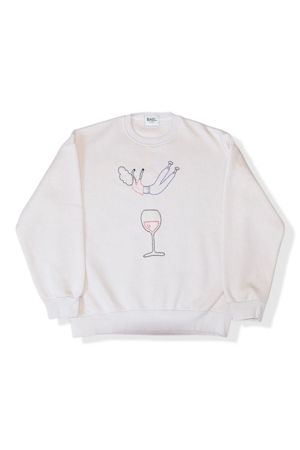 Bael İstanbul-Falling Into Wine Sweatshirt-Sweatshirts & Hoodies-1-Milagron.com