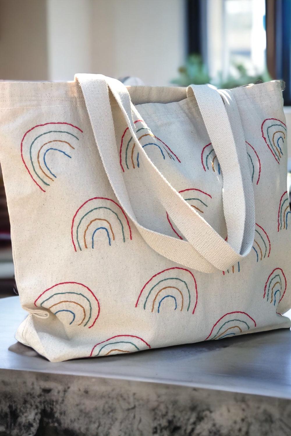 Bael İstanbul-Rainbow Large Tote Bag-Omuz Çantası-1-Milagron.com