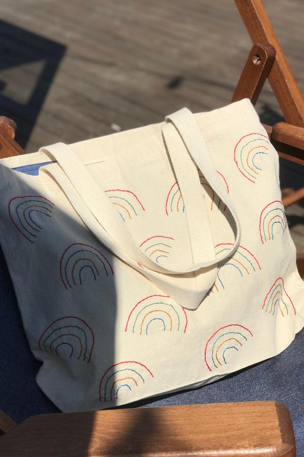 Bael İstanbul-Rainbow Large Tote Bag-Omuz Çantası-3-Milagron.com
