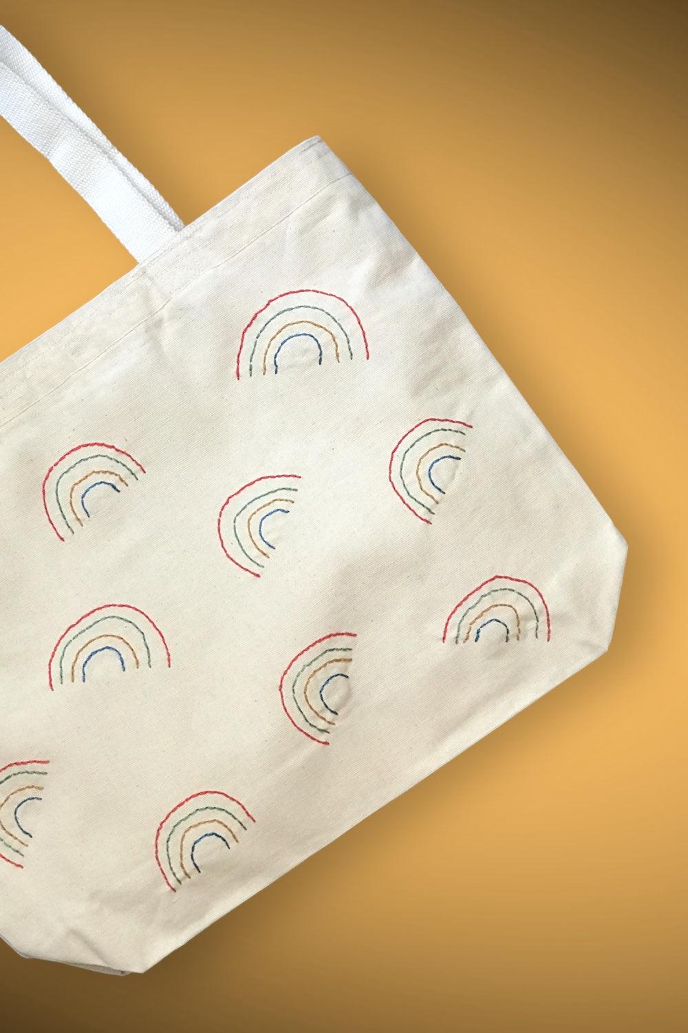 Bael İstanbul-Rainbow Large Tote Bag-Omuz Çantası-5-Milagron.com