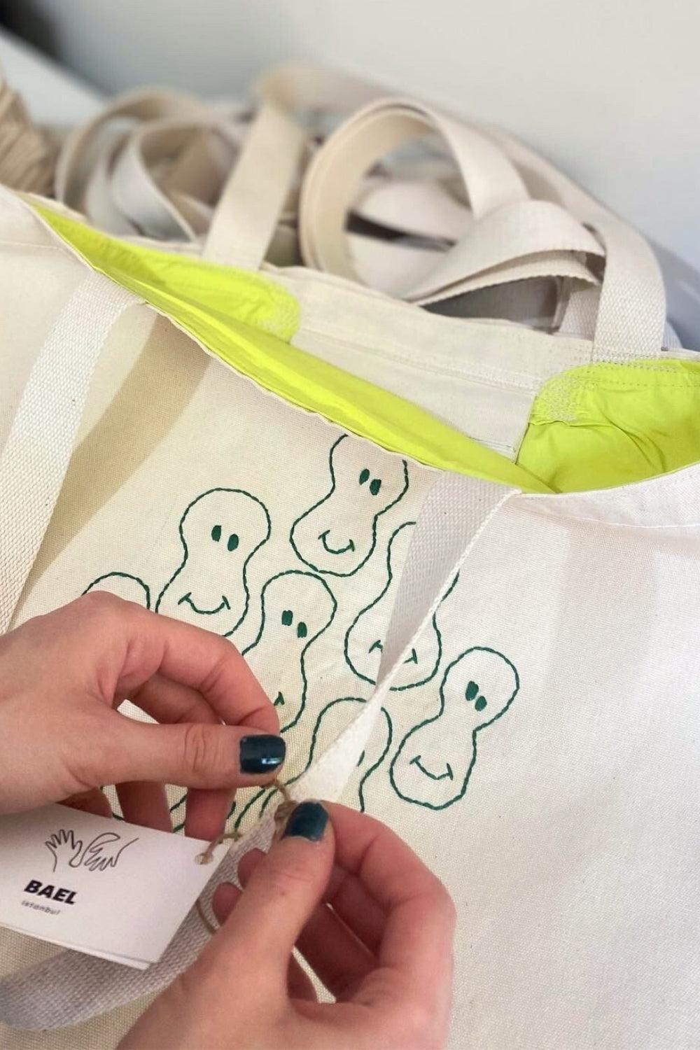 Bael İstanbul-Smile Large Tote Bag-Omuz Çantası-6-Milagron.com