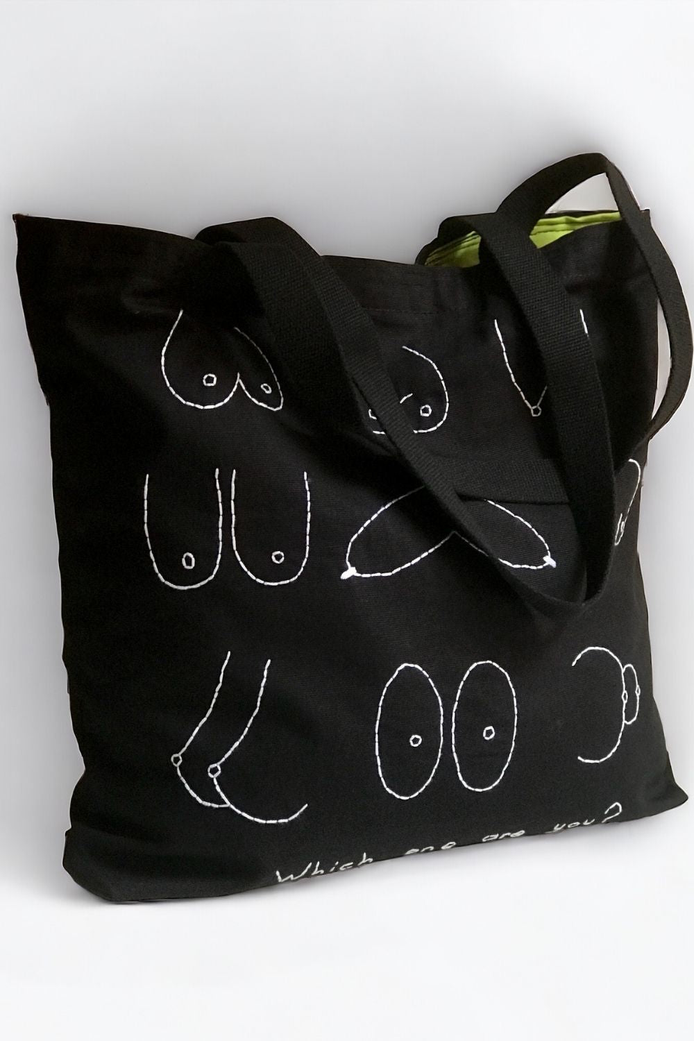 Bael İstanbul-Which One Are You Large Tote Bag Black-Omuz Çantası-1-Milagron.com