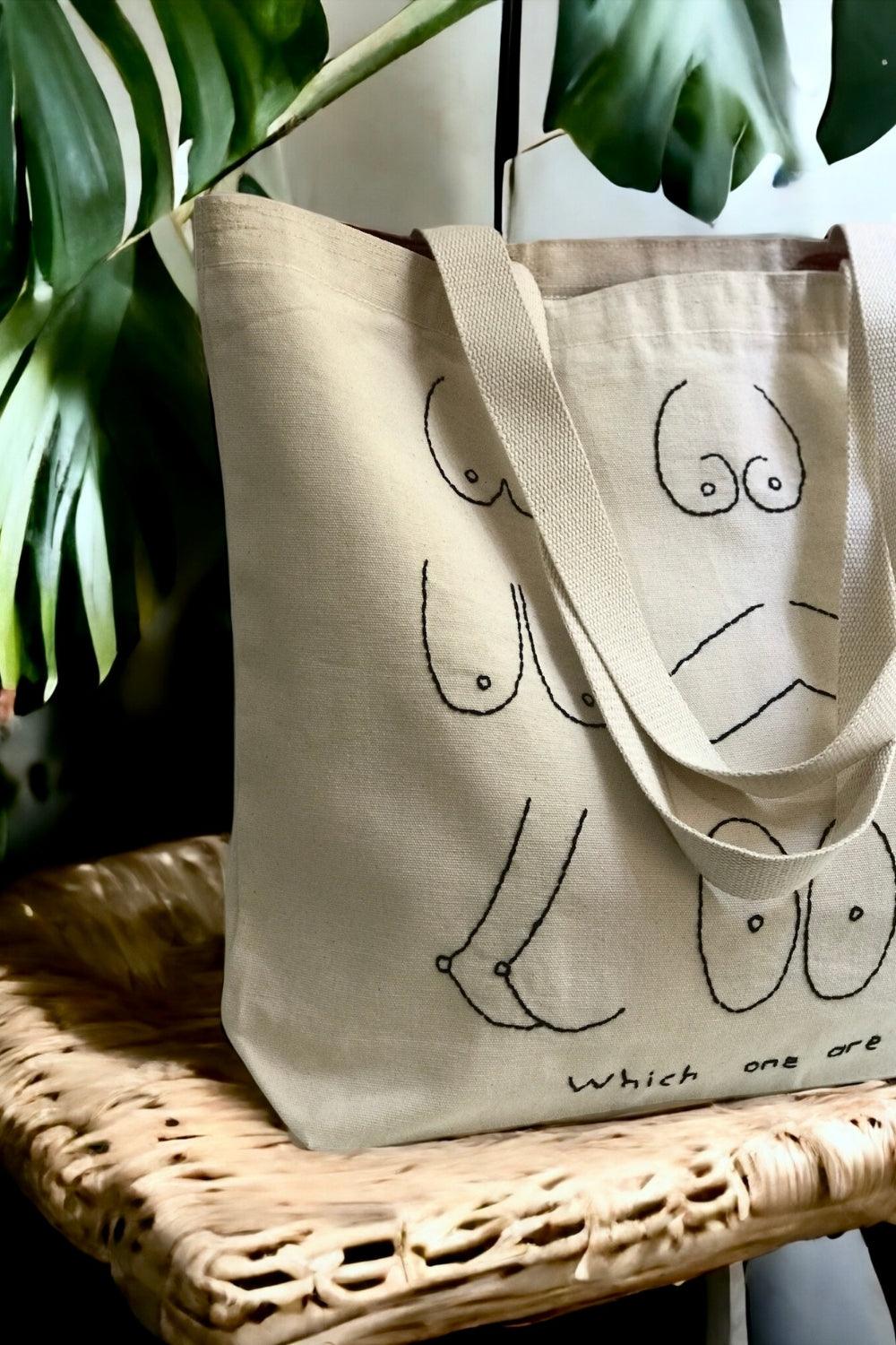 Bael İstanbul-Which One Are You Large Tote Bag-Omuz Çantası-2-Milagron.com