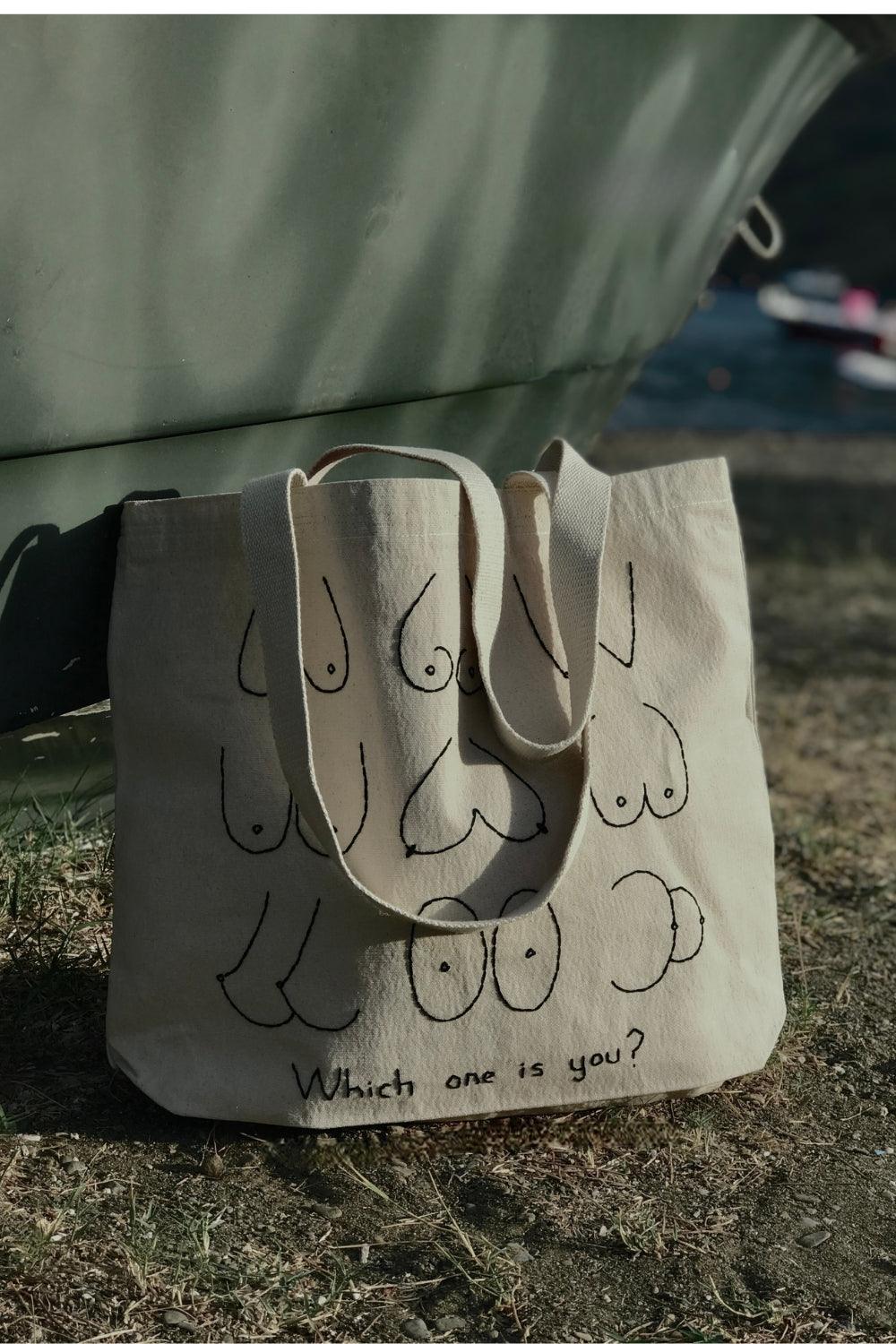 Bael İstanbul-Which One Are You Large Tote Bag-Omuz Çantası-3-Milagron.com