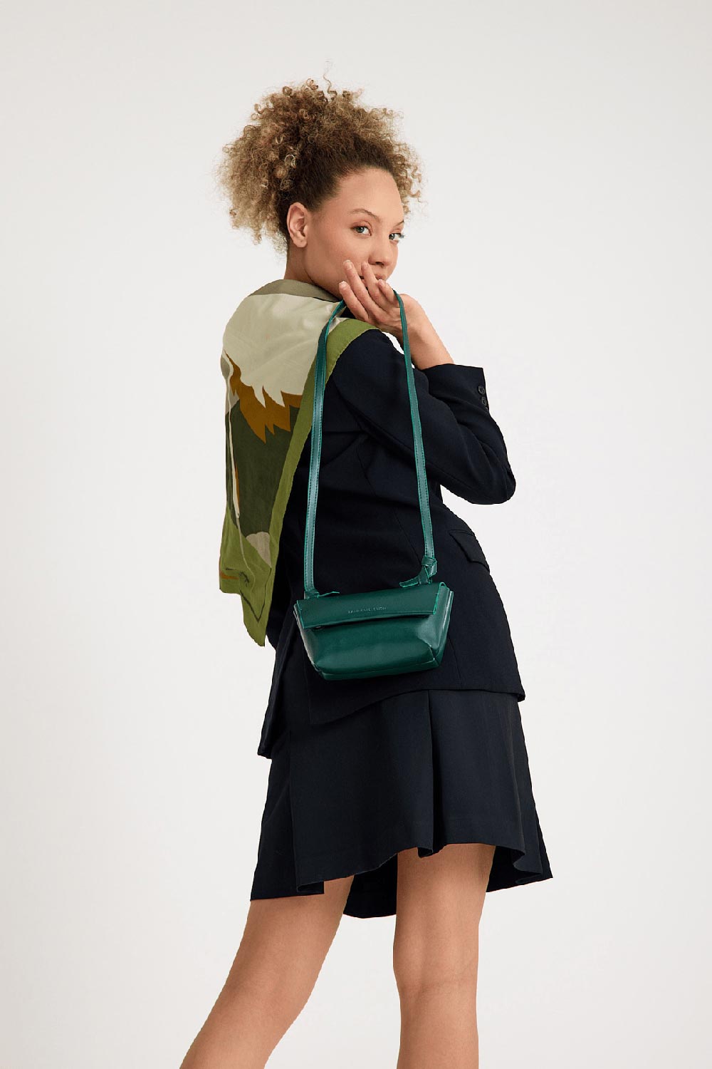 Bagh Collection-Apple Crossbody Bagh Green-Omuz Çantası-4-Milagron.com