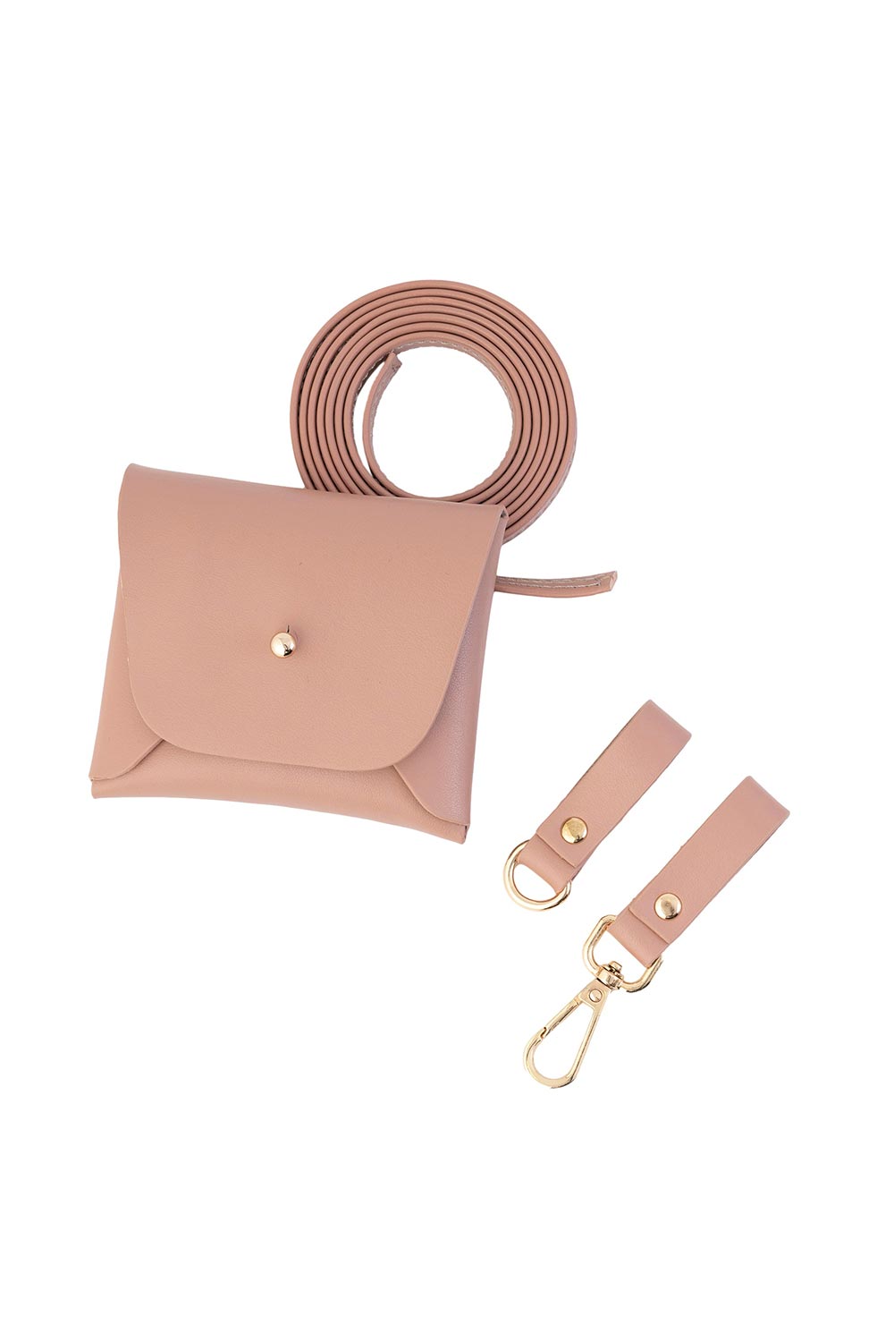 Bagh Collection-Mini Belt Coral Pink-Bel Çantası-1-Milagron.com