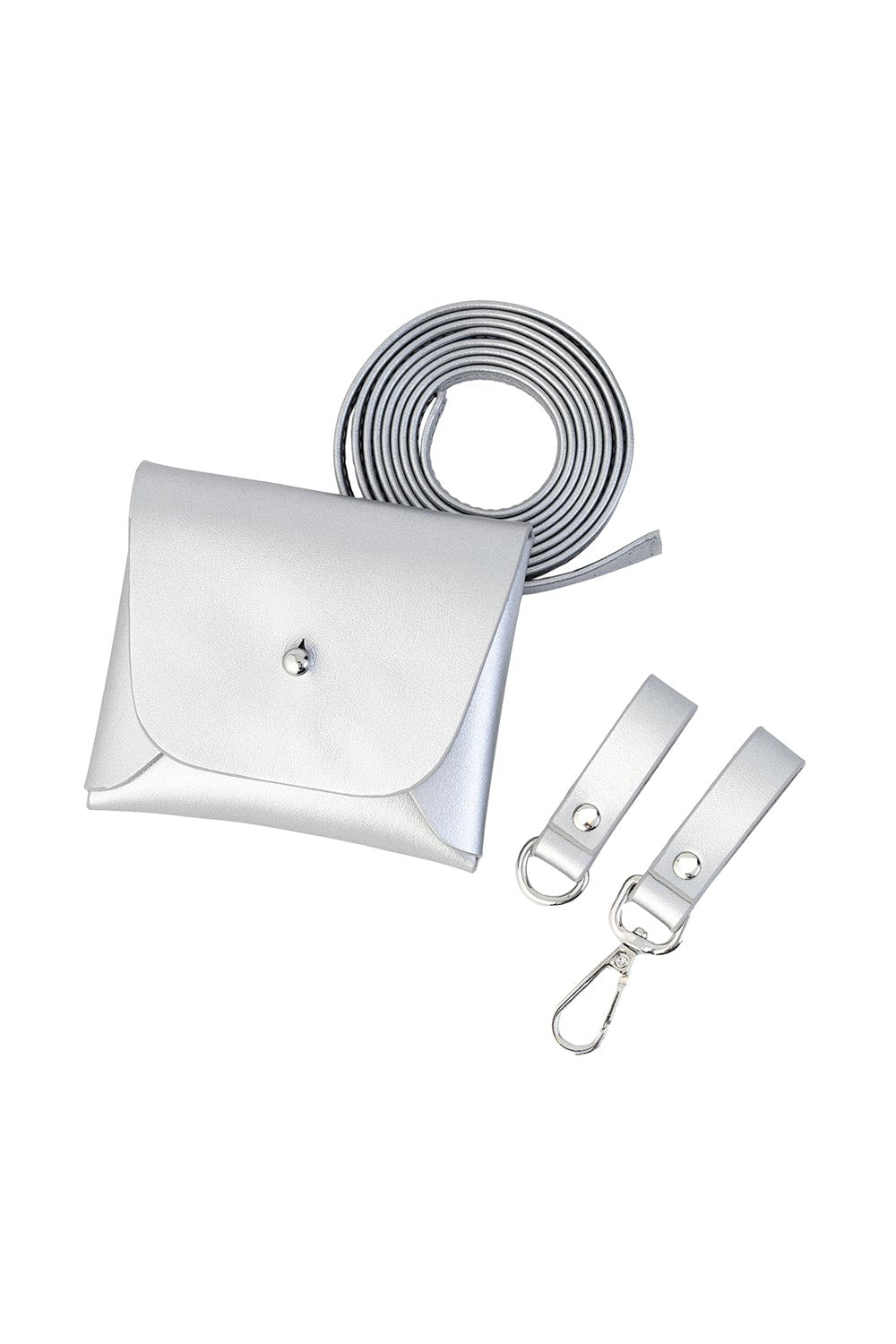 Bagh Collection-Mini Belt Glitter Grey-Bel Çantası-1-Milagron.com