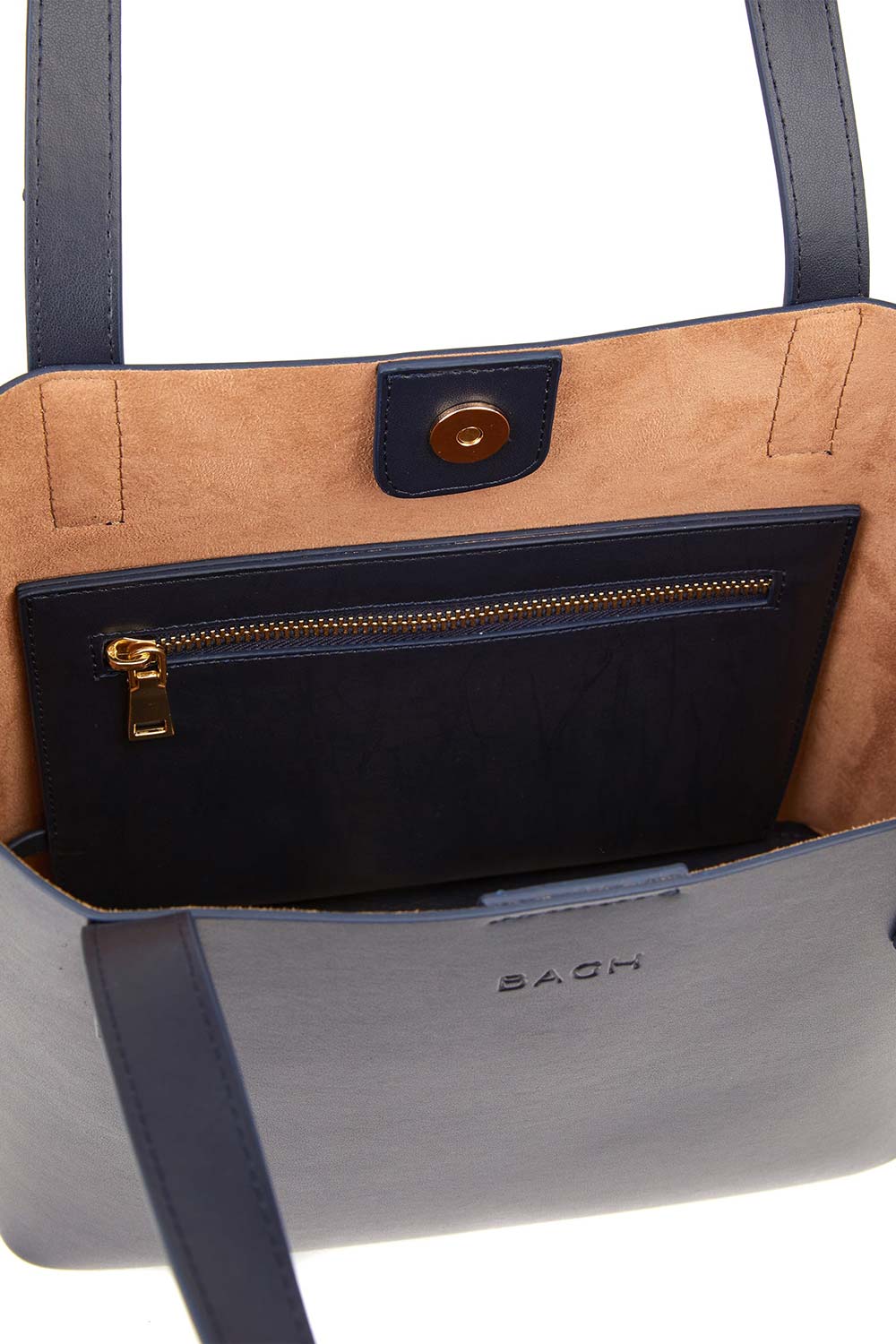 Bagh Collection-Mini Tote Bag In Dark Blue-Omuz Çantası-4-Milagron.com