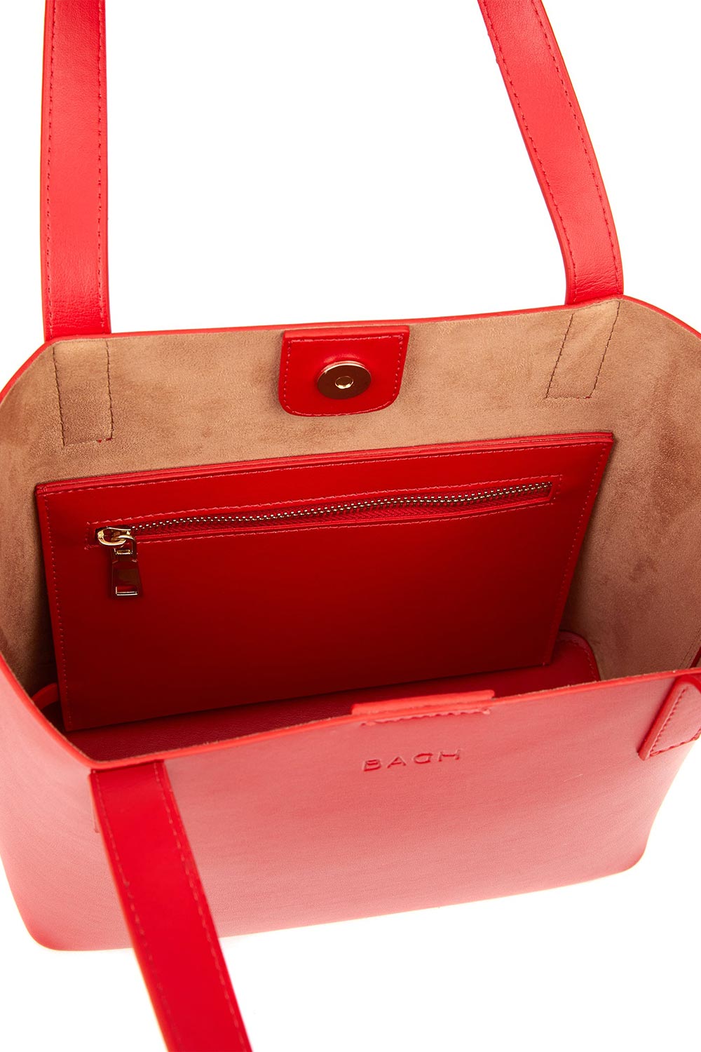 Bagh Collection-Mini Tote Bag In Red-Omuz Çantası-4-Milagron.com