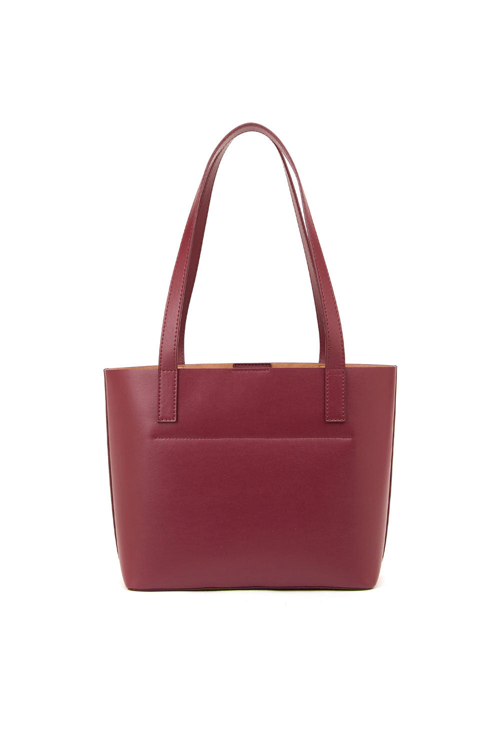 Bagh Collection-Mini Tote In Maroon-Omuz Çantası-2-Milagron.com