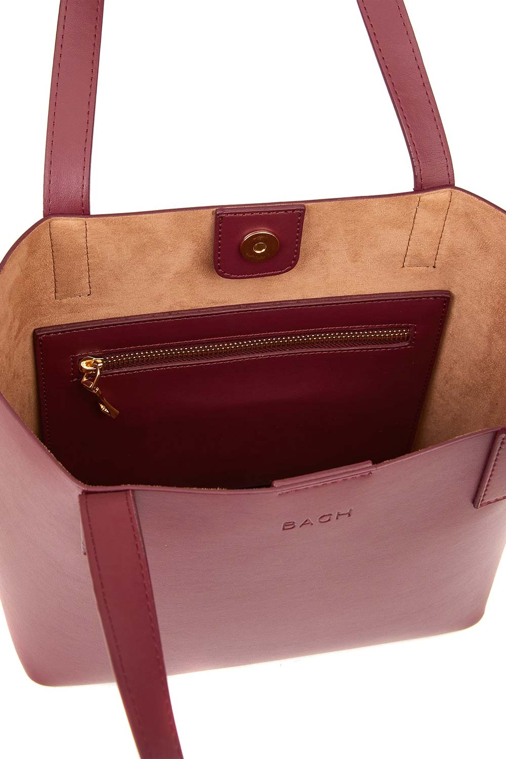Bagh Collection-Mini Tote In Maroon-Omuz Çantası-5-Milagron.com