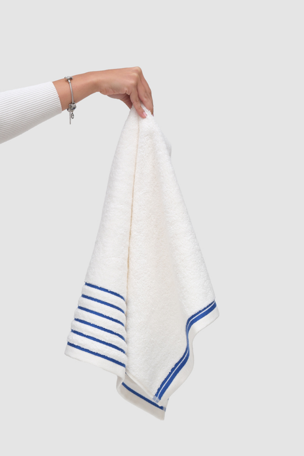 Balme-Rainbow Mavi Çizgili Yüz Havlusu-Havlu & Peştamal-1-Milagron.com