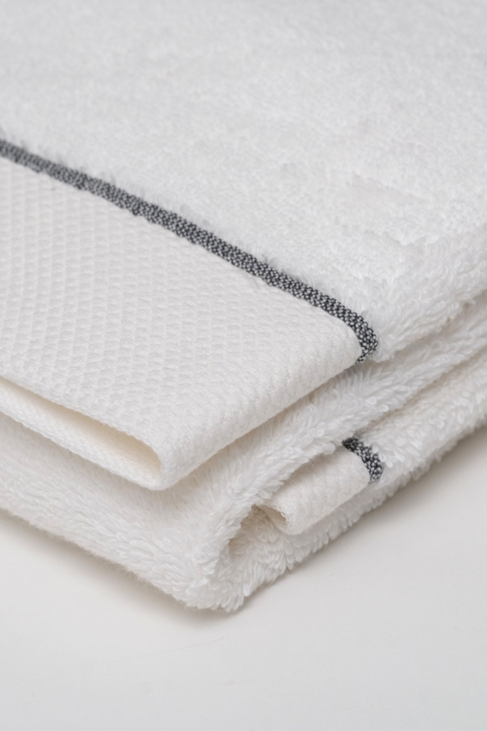 Balme-Smooth Snowflake-gri Çizgili Yüz Havlusu-Havlu & Peştamal-2-Milagron.com