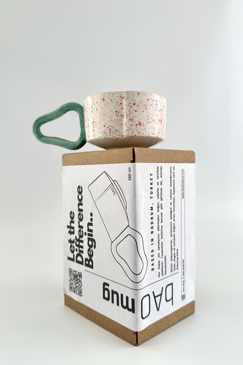 Bao Bodrum-Baomug 180ml Özel Tasarım El Yapımı Seramik Kupa-Bardak-1-Milagron.com