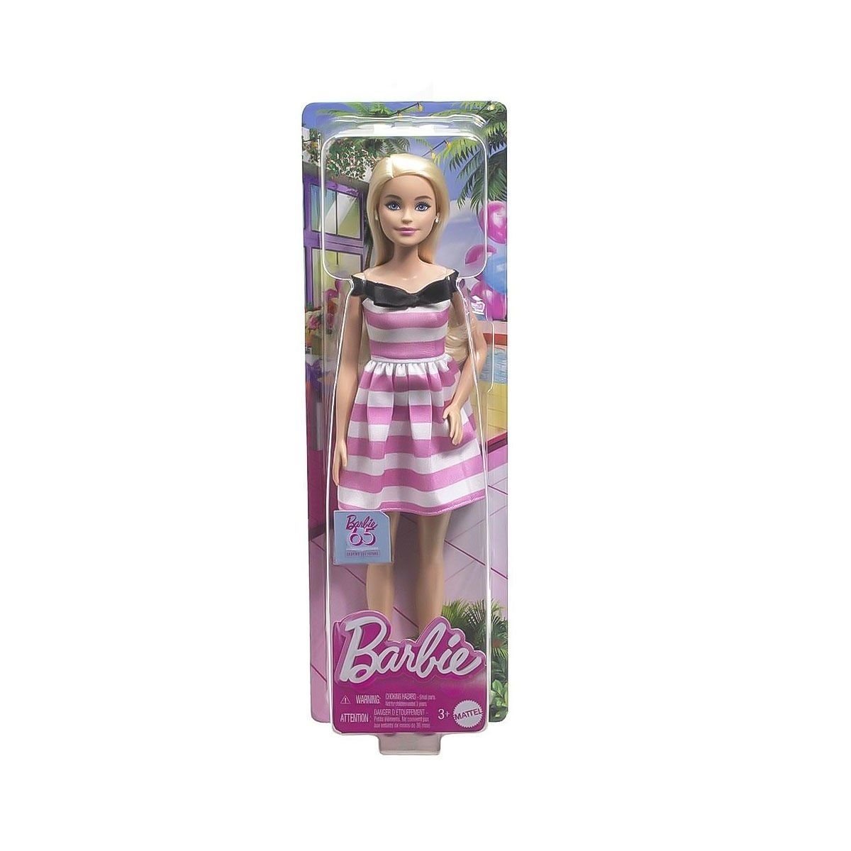 Barbie-Barbie 65.Yıl Özel Pembe Elbiseli Bebek-Oyuncak-1-Milagron.com