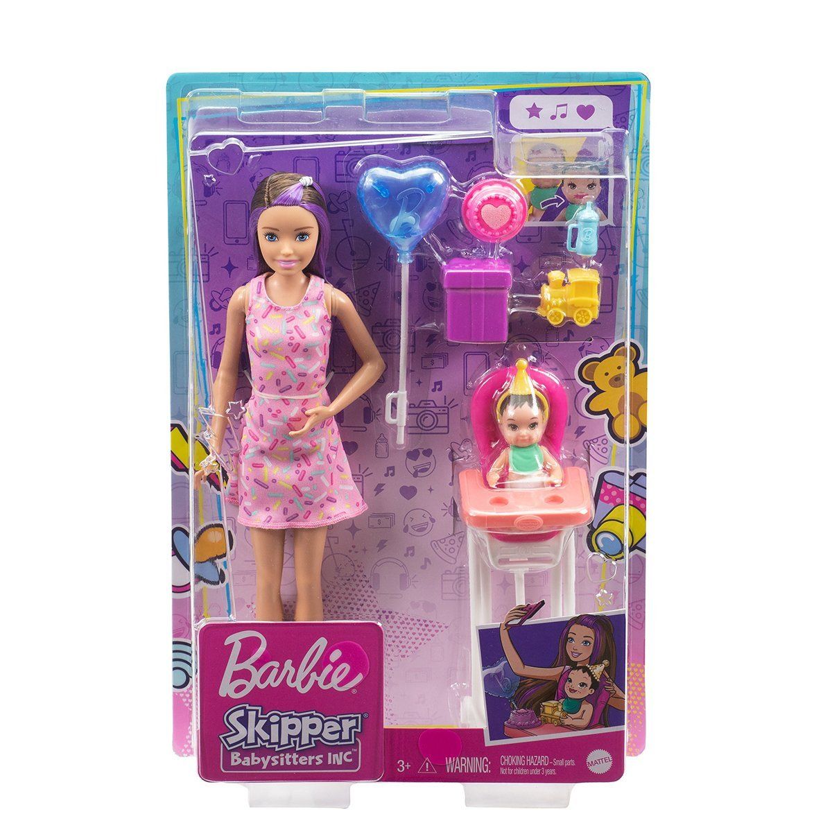 Barbie-Barbie Bebek Bakıcısı Bebeği Ve Aksesuarları Oyun Seti-Oyuncak Bebek ve Oyun Setleri-3-Milagron.com
