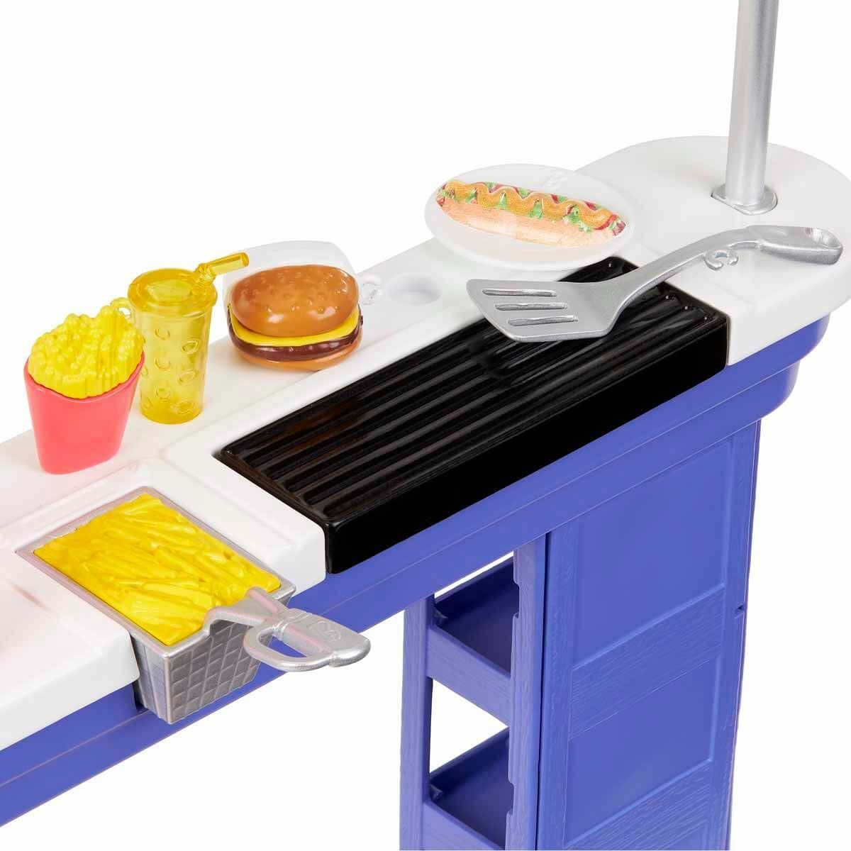 Barbie-Barbie Brooklyn Ve Malibu'nun Sahildeki Yiyecek Standı-Oyuncak Bebek ve Oyun Setleri-5-Milagron.com