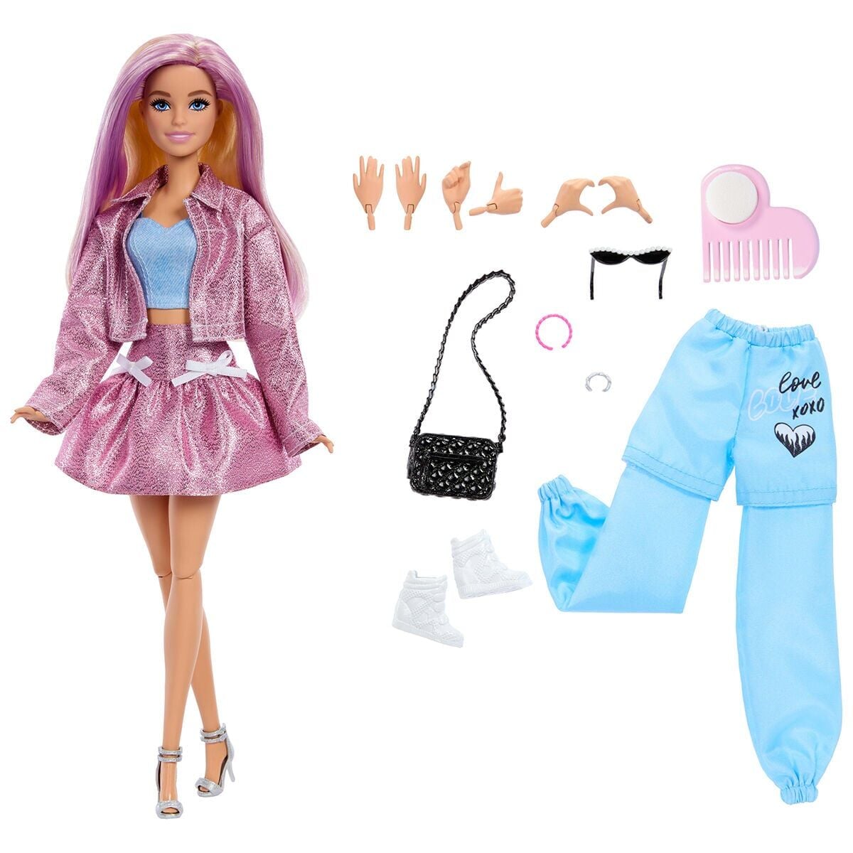 Jnc61 Barbie Deluxe Style Fashion Build Up Doll And Accessories