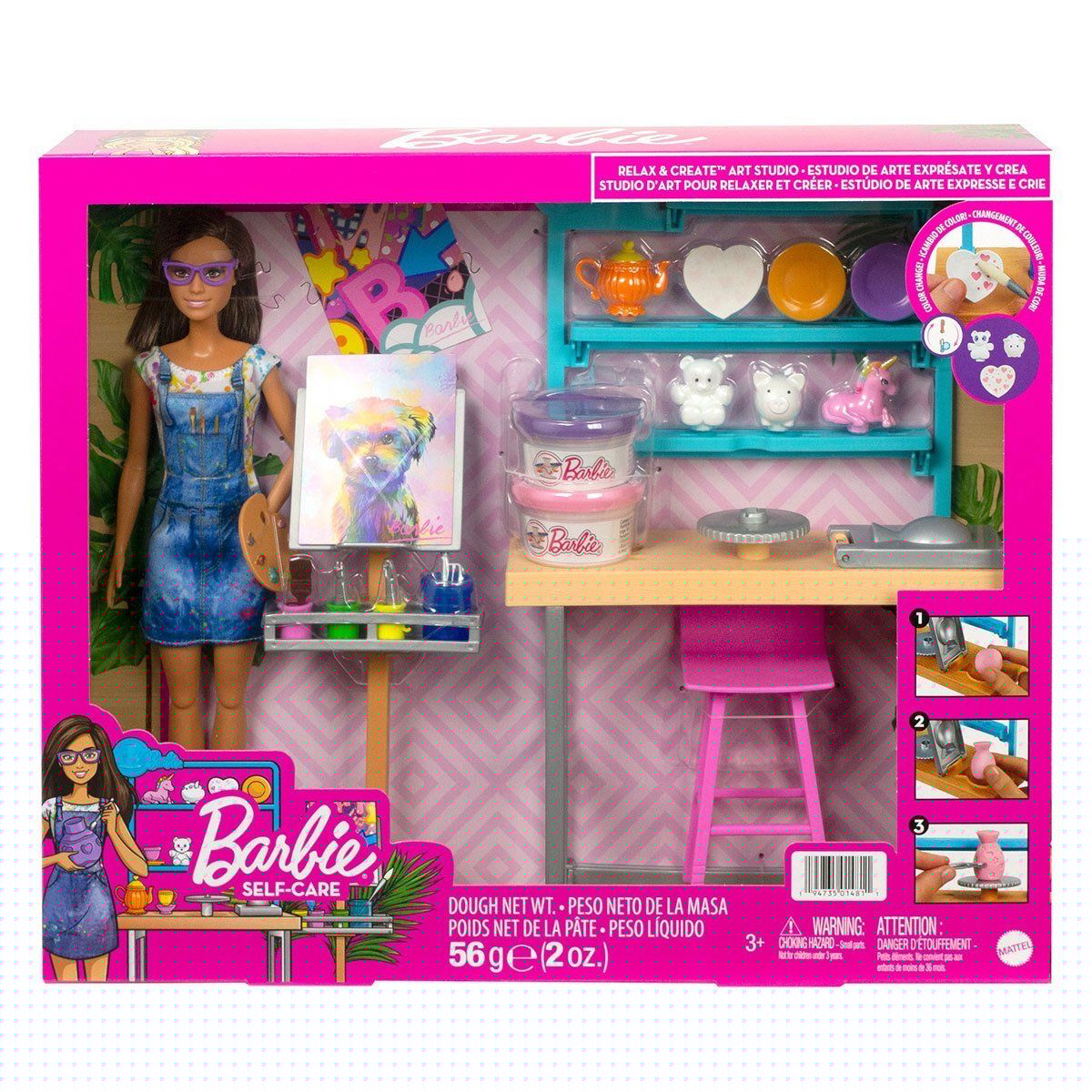 Barbie-Barbienin Sanat Atölyesi Oyun Seti-Oyuncak Bebek ve Oyun Setleri-2-Milagron.com