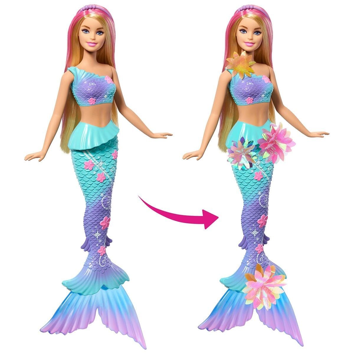 Jdm72 Barbie Büyülü Çiçekler Deniz Kızı - Flower Magic Mermaid