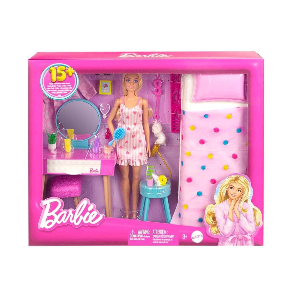 Barbie-Hpt55 Barbienin Yatak Odası Oyun Seti-Oyuncak Bebek ve Oyun Setleri-1-Milagron.com