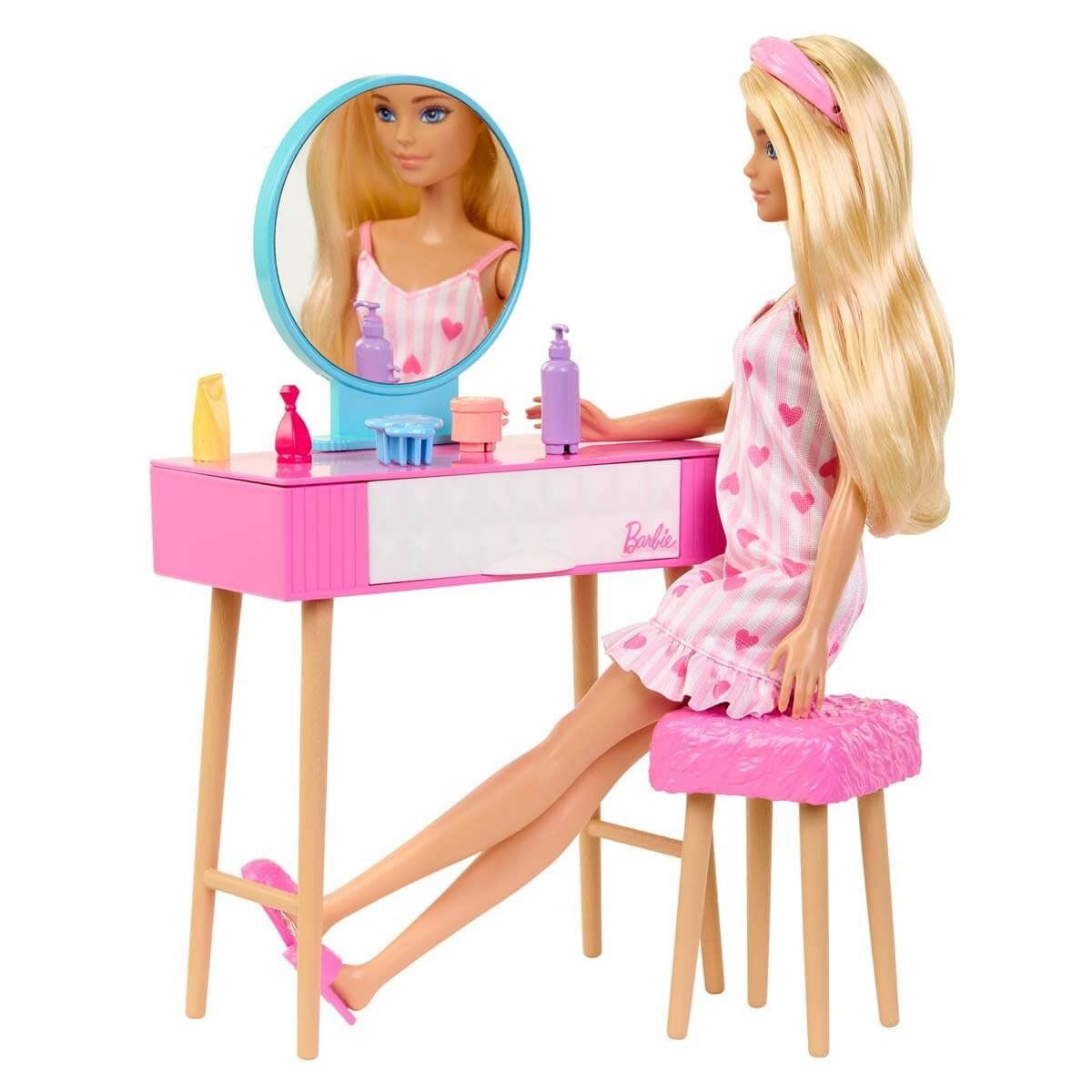 Barbie-Hpt55 Barbienin Yatak Odası Oyun Seti-Oyuncak Bebek ve Oyun Setleri-4-Milagron.com